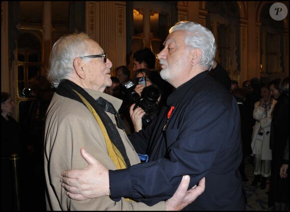 Remise de décorations au ministère de la Culture, le 16 novembre 2010 : Paco Rabanne et Pierre Cardin