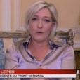 Marine Le Pen, en duplex pour l'émission "A vous de Juger" 