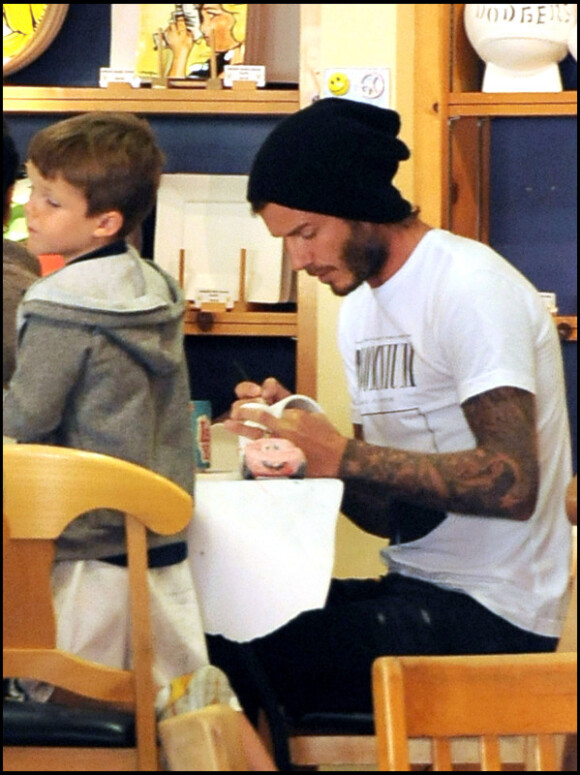 David Beckham et son fils Cruz, Los Angeles, novembre 2010