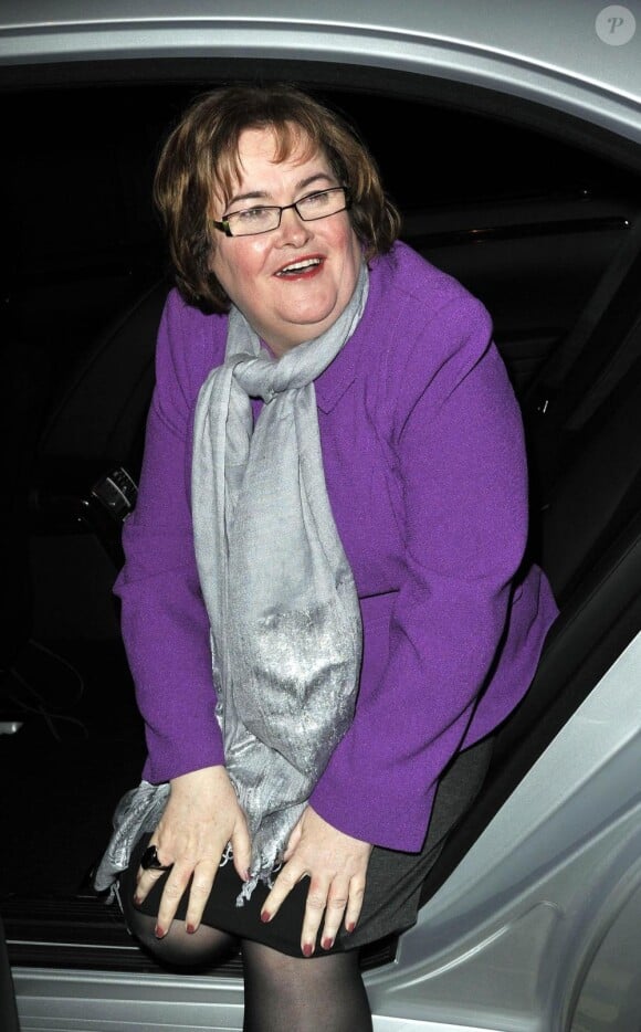 Susan Boyle assiste à une représentation du spectacle Dirty Dancing, samedi 20 novembre, à l'Aldwych Theatre de Londres.