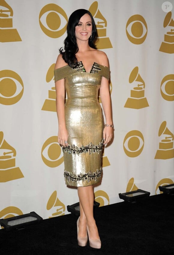Annonce des nominations des Grammy Awards, à Los Angeles, le 1er décembre : Katy Perry