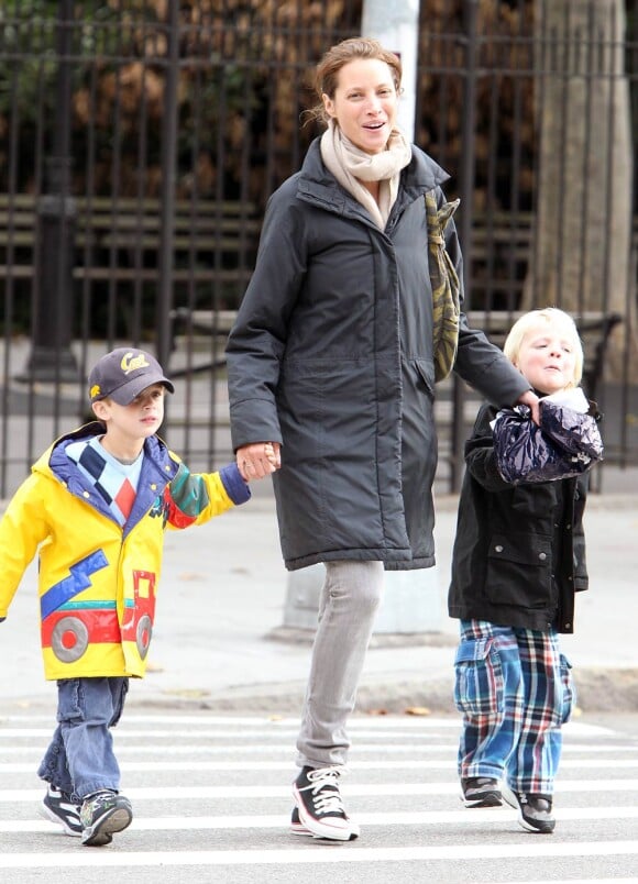 Christy Turlington et ses enfants Grace et Finn