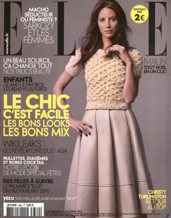 Christy Turlington en couverture de Elle