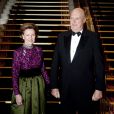 La reine Sonja et le roi Harald lors du banquet pour la remise du prix Nobel de la paix à Oslo le 10 décembre 2010