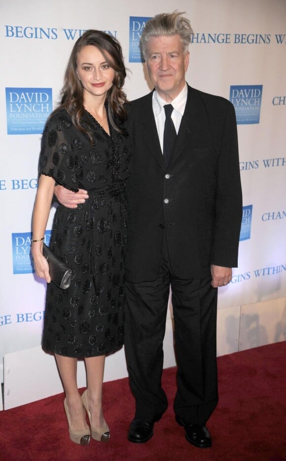 David Lynch et sa fille Emily à la soirée Change from begins change from within à New York, le 13 décembre 2010.