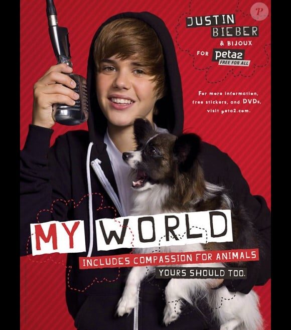 Justin Bieber a posé à l'initiative de la PETA.