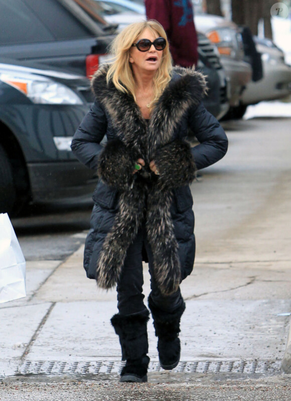 Goldie Hawn en vacances à Aspen, le 21 décembre 2010.