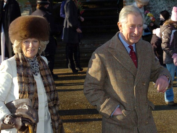 Camilla Parker Bowles et le prince Charles à la messe de Noël, le 25 décembre, à Sandringham.