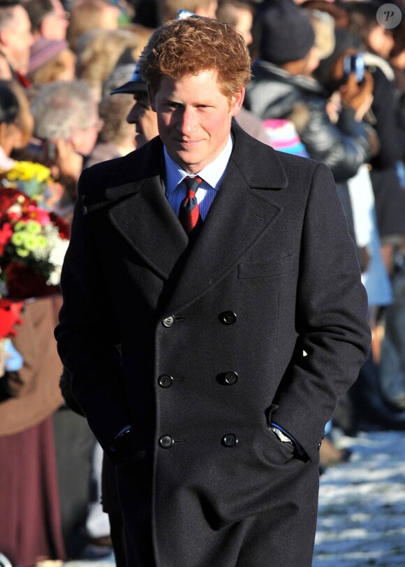 Le prince Harry à la messe de Noël, le 25 décembre, à Sandringham.