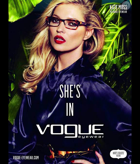 Kate Moss pour la campagne Vogue eyewear