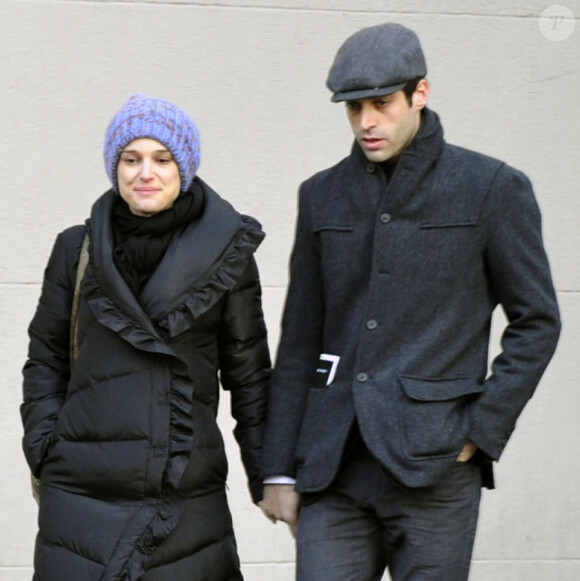 Benjamin Millepied et Natalie Portman à New York en janvier 2010