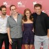 Benjamin Millepied, Darren Aronofsky, Natalie Portman et Vincent Cassel lors du festival de Venise pour la présentation de Black Swan en septembre 2010