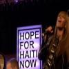 Beyoncé chante lors du téléthon Hope for Haïti Now, le 22 janvier 2010