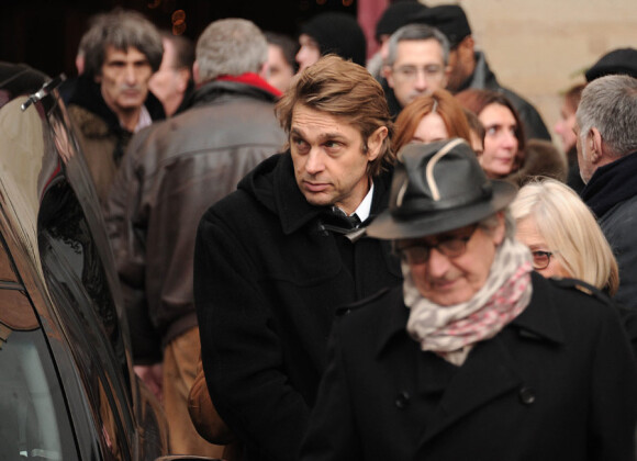 Didier Gustin lors des obsèques de Bernard-Pierre Donnadieu, en l'église St Jean-Baptiste à Sceaux (92), le 3 janvier 2011
