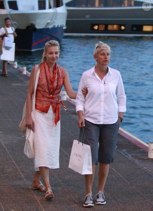 Ellen DeGeneres et Portia de Rossi, deux amoureuses à Saint-Barth décembre 2010