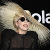 Lady Gaga annonce sa collaboration avec Polaroid à l'occasion du salon Consumer Electronics Show (CES) à Las Vegas, le 7 janvier 2010