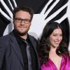 Seth Rogen et sa fiancée Lauren Miller lors de l'avant-première à Los Angeles de The Green Hornet le 10 janvier 2011