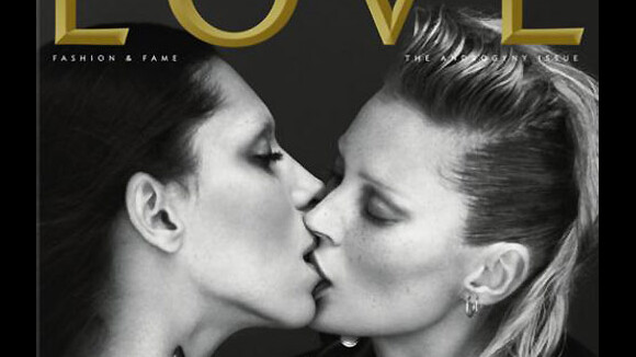 Kate Moss en plein bouche-à-bouche avec un top transsexuel...