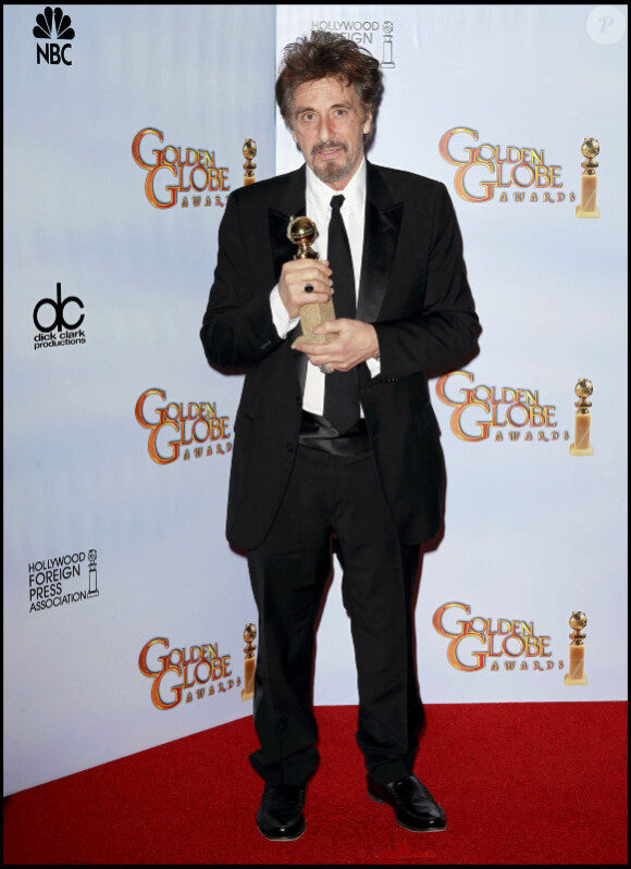 Al Pacino plus élégant lors des Golden Globes le 16 janvier 2011