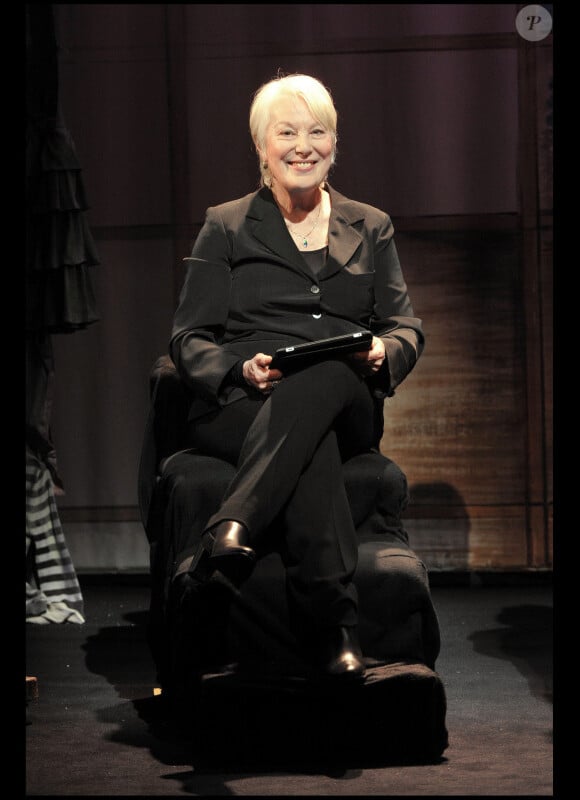 Bernadette Lafont durant le filage de la pièce "L'amour, la mort, les fringues", au Théâtre Marigny, à Paris.