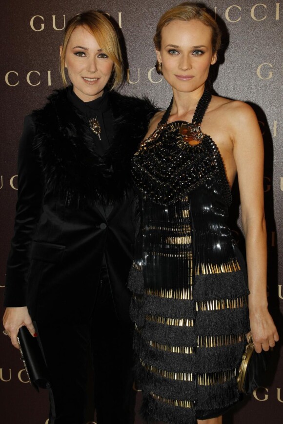 Diane Kruger et Firda Giannini à la soirée Gucci à Paris le 25 janvier 2011