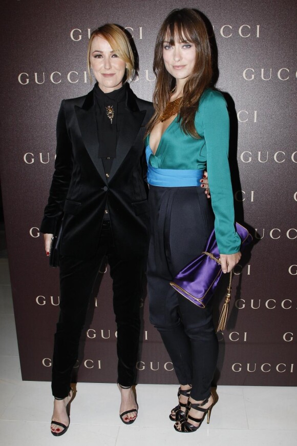 Frida Giannini et Olivia Wilde à la soirée Gucci à Paris le 25 janvier 2011