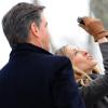 Pierce Brosnan et Sarah Jessica Parker sur le tournage de I Don't Know How She Doest It à New York le 25 janvier 2011