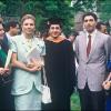 Farah Diba et Reza lors de la remise de diplôme d'Ali, en 1988.