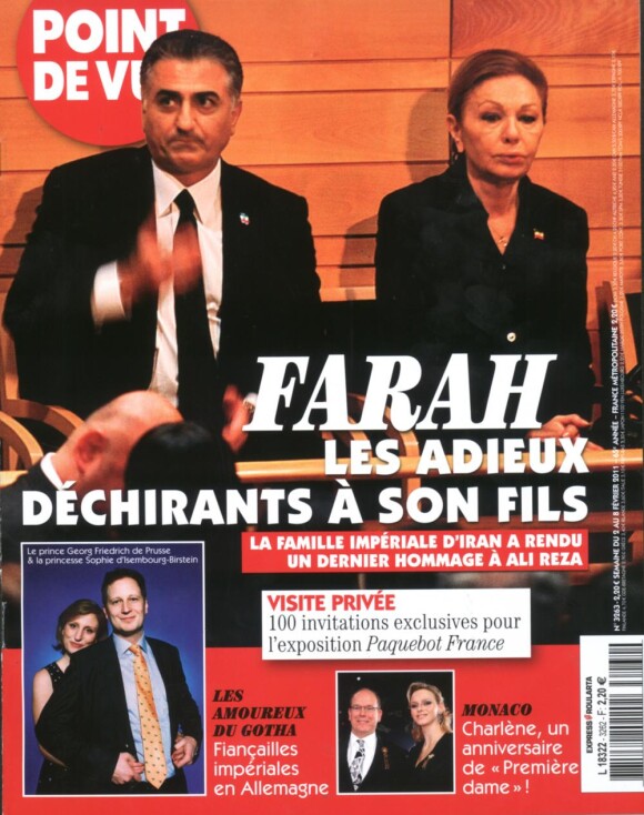 Couverture du magazine Point de Vue, consacrée à Farah Diba