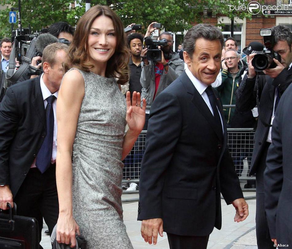 Carla Bruni et Nicolas Sarkozy à Londres, le 18 juin 2010 ...