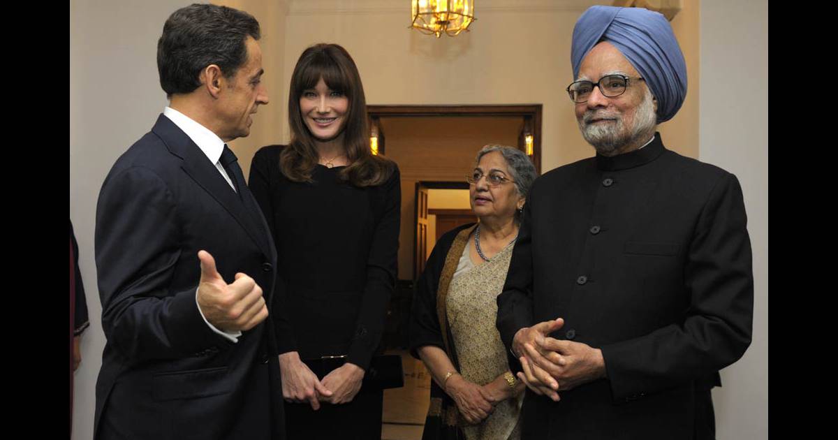 Carla Bruni et Nicolas Sarkozy en Inde, le 5 décembre 2010 ...