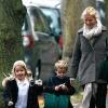 Gwyneth Paltrow et ses enfants Apple et Moses à Londres en novembre 2009