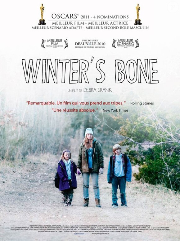 L'affiche originale de Winter's Bone, nominé à l'Oscar du meilleur film lors de la cérémonie des Oscars, qui se tiendra le 27 février 2011.