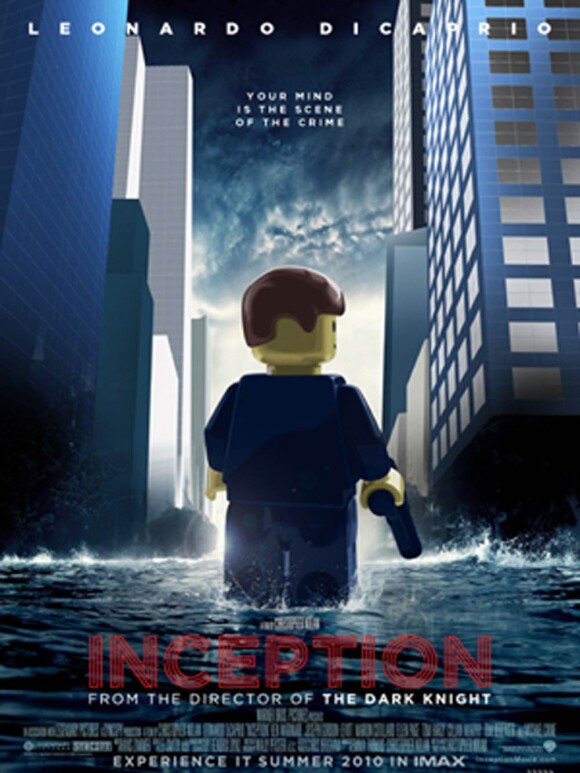 L'affiche en Lego d'Inception, nominé à l'Oscar du meilleur film lors de la cérémonie des Oscars, qui se tiendra le 27 février 2011.