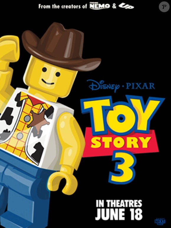 L'affiche en Lego de Toy Story 3, nominé à l'Oscar du meilleur film lors de la cérémonie des Oscars, qui se tiendra le 27 février 2011.