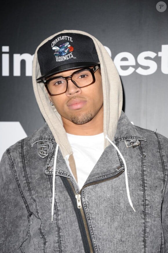 Chris Brown à la soirée RETNA à New York, le 10 février 2011