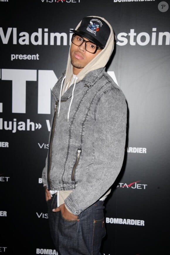 Chris Brown à la soirée RETNA à New York, le 10 février 2011