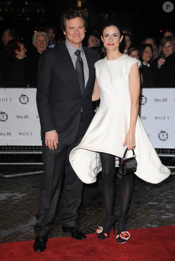 Colin Firth et sa bien-aimée Livia, lors des London Film Critics Circle Awards le 10 février 2011