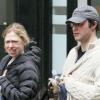 Chelsea Clinton et Marc Mezvinsky à la sortie d'une salle de gym, New York, le 5 février 2011