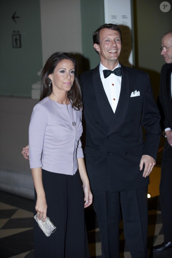 La princesse Marie de Danemark et son mari le prince Joachim de Danemark lors du gala pour célébrer les 350 ans de la Haute Cour dans le Ny Carlsberg Glyptotek le 14 février 2011