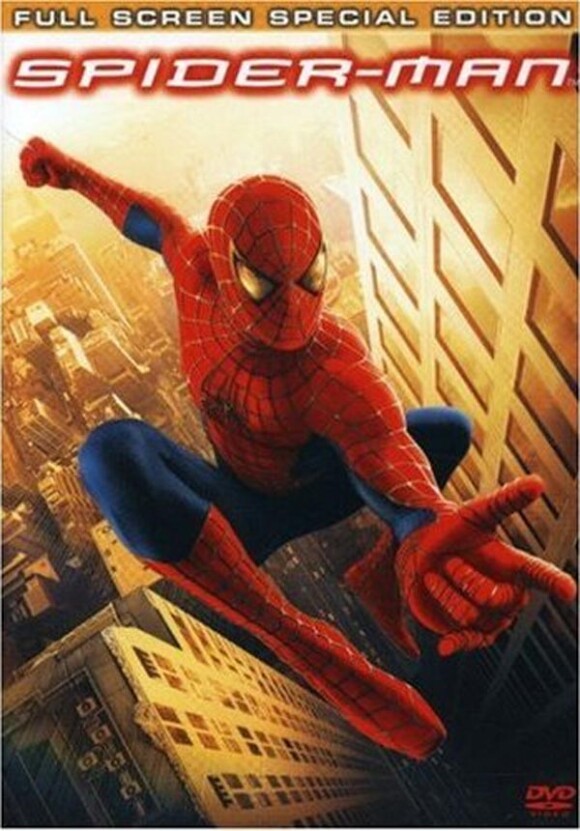 L'affiche DVD du premier Spider-Man.