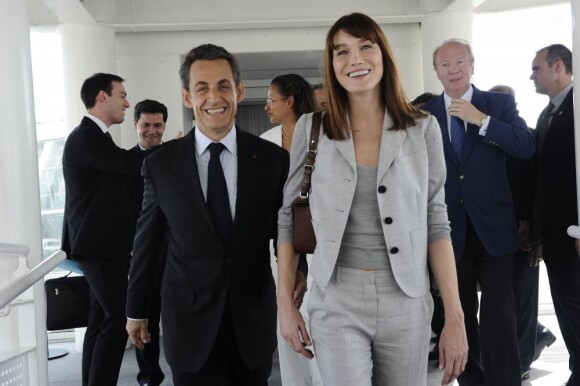 Nicolas et Carla Sarkozy en janvier 2011 en Guadeloupe