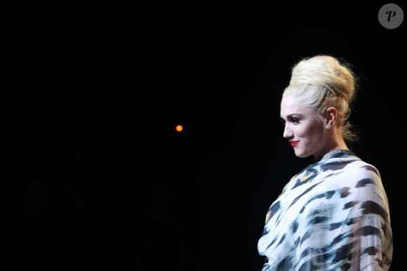 Gwen Stefani sur le catwalk durant le défilé L.A.M.B pendant la Fashion Week de New York, le 17 février 2011.