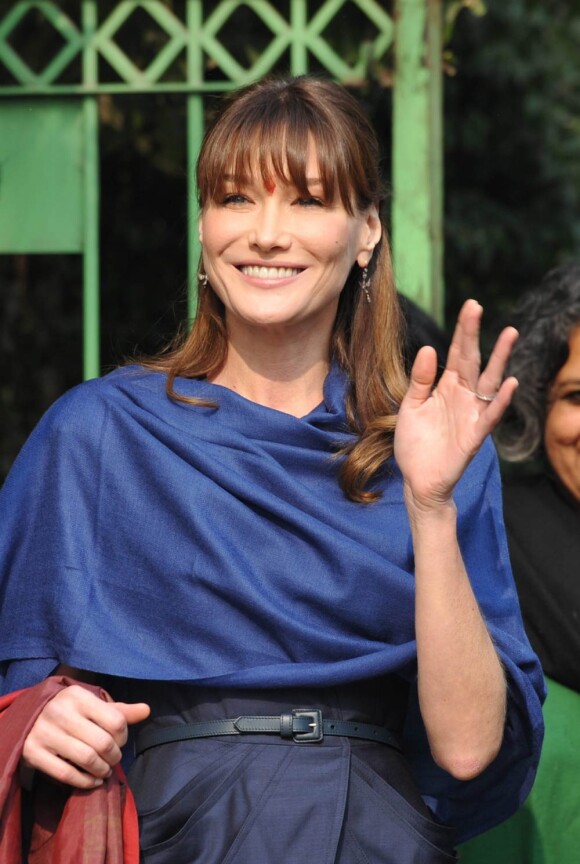 Carla Bruni en Inde, en décembre 2006.