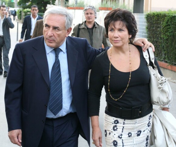 Anne Sinclair et Dominique Strauss-Kahn à Lyon, en 2006.
