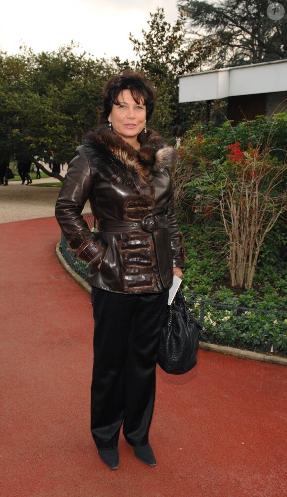 Anne Sinclair en 2007, au défilé Christian Dior, à Paris.