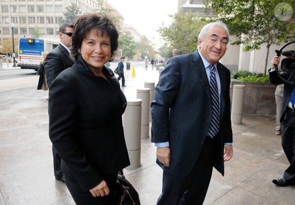 Anne Sinclair et Dominique Strauss-Kahn en 2007, à Washington.