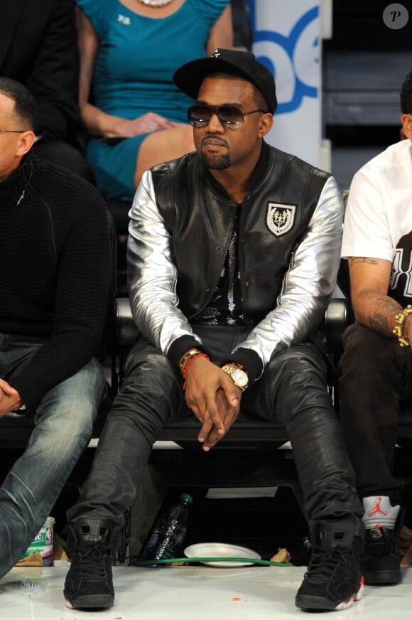 Kanye West lors des NBA All-Star Game au Staples Center à Los Angeles le 20 février 2011
 