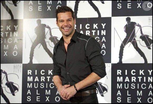 Ricky Martin présente son album à Madrid, le 21 février 2011