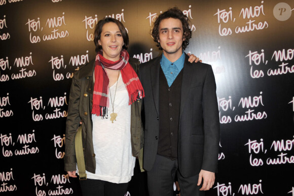 Audrey Estrougo, la réalisatrice, et Benjamin Siksou lors de l'avant-première à Paris du film Toi, moi, les autres, le 21 février 2011